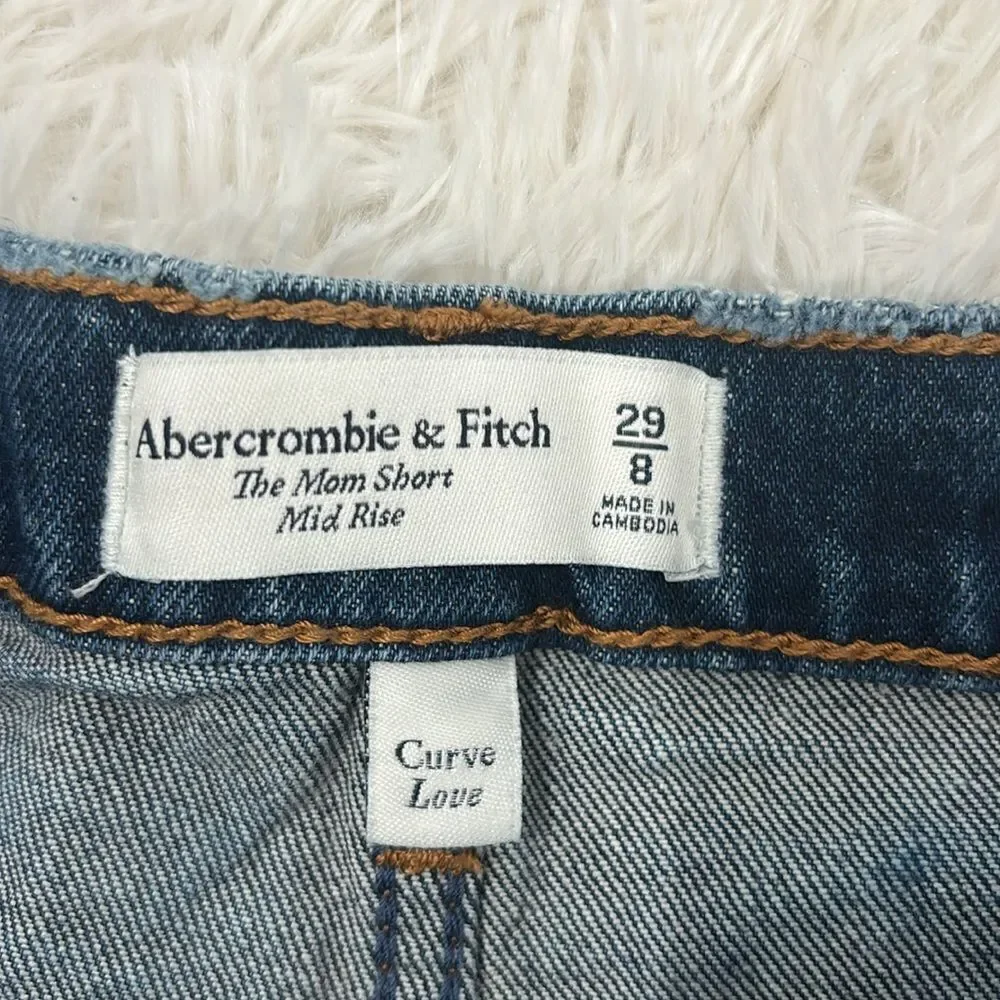 Abercrombie & Fitch Mom Short Mid Rise Curve Love Size 29